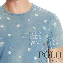ポロラルフローレン／Polo Ralph Lauren : Printed Indigo Jersey T-Shirt