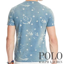 ポロラルフローレン／Polo Ralph Lauren : Printed Indigo Jersey T-Shirt