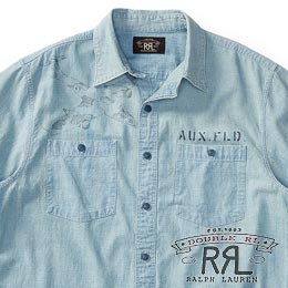 RRL／ダブルアールエル : Slim Cotton Chambray Shirt