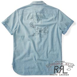 RRL／ダブルアールエル : Slim Cotton Chambray Shirt