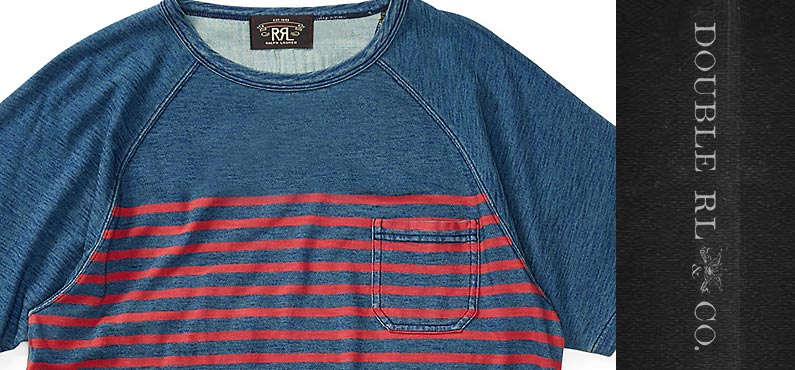 RRL／ダブルアールエル : Striped Cotton Jersey T-Shirt