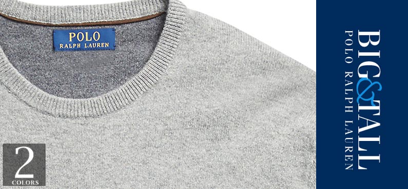  ラルフローレン／大きいサイズ : Merino Wool Crewneck Sweater