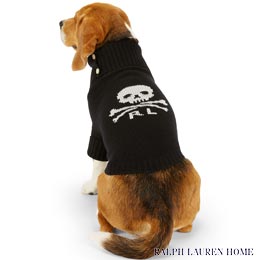 ラルフローレン ドッグウェア（犬用）／Ralph Lauren Home : Skull & Crossbones Dog Sweater
