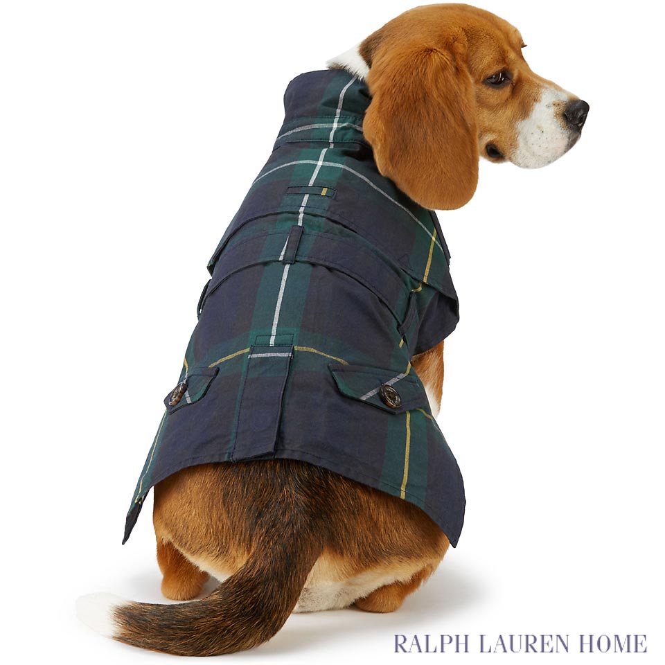 ラルフローレン ドッグウェア 犬用 Ralph Lauren Home プレイドドッグトレンチコート Plaid Dog Trench Coat 犬用コート トレンチコート チェック アメリカラルフローレンお取り寄せ 大きいサイズ対応