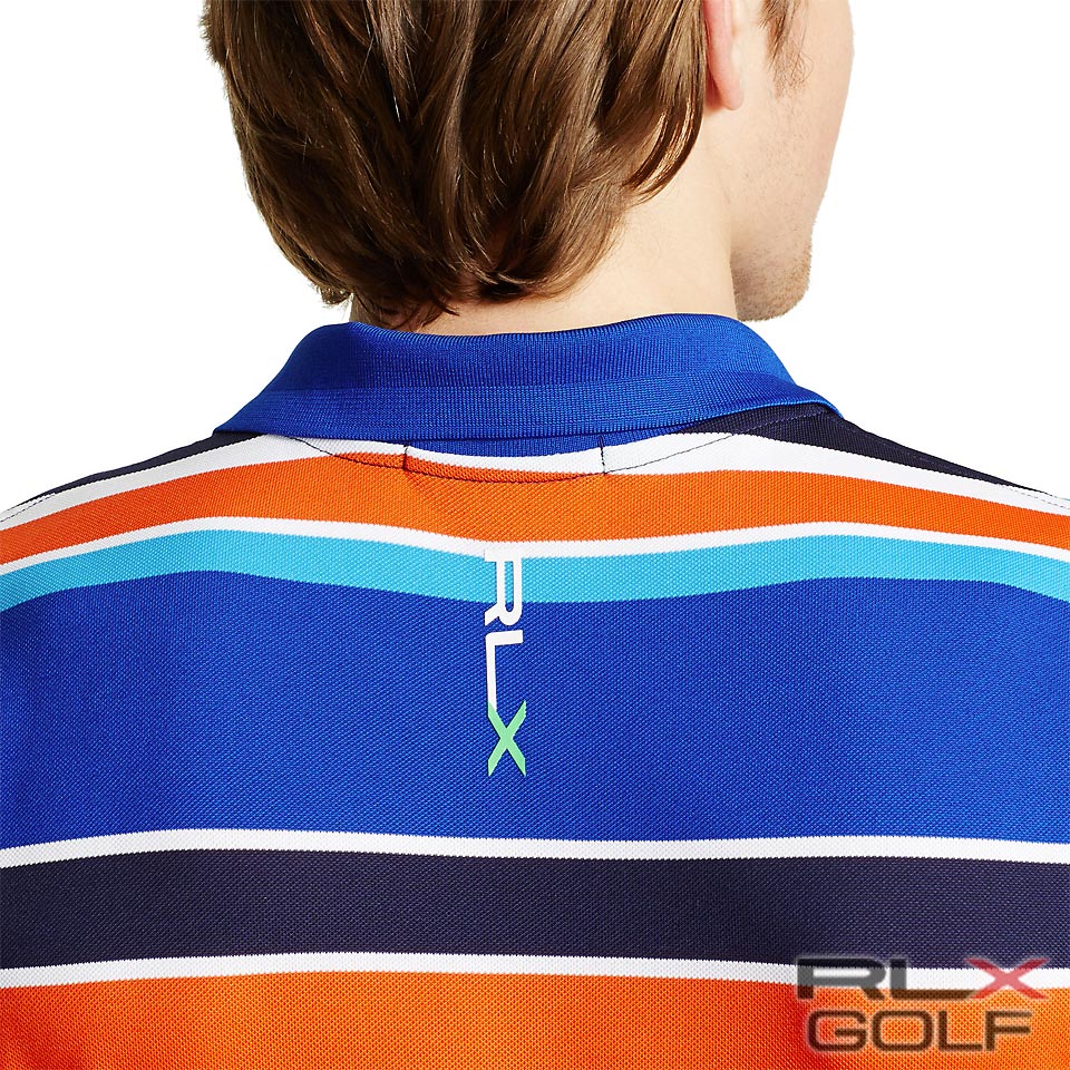 RLX ラルフローレン 半袖ポロシャツ マルチボーダー柄　XL  ゴルフウェア