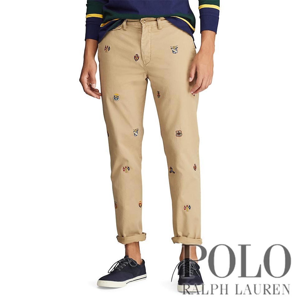 ralph lauren embroidered chinos