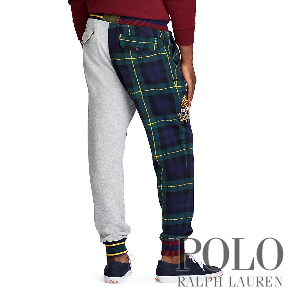 polo patchwork fleece jogger