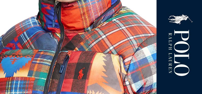 polo ralph lauren patchwork ripstop down jacket