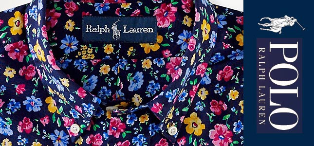 ポロラルフローレン／Polo Ralph Lauren : Custom-Fit Floral Sport Shirt