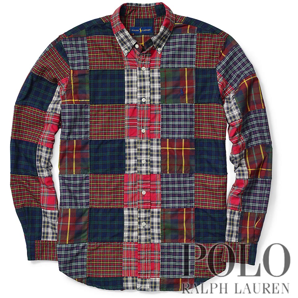 ポロラルフローレン／Polo : パッチワークプレイドオックスフォードシャツ／Patchwork Plaid Oxford Shirt