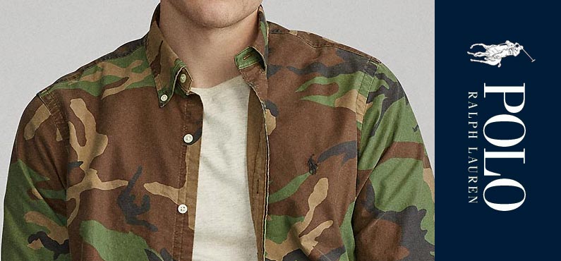 classic fit camo oxford shirt