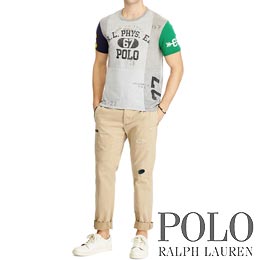 ポロラルフローレン／Polo Ralph Lauren : Custom Slim Cotton T-Shirt