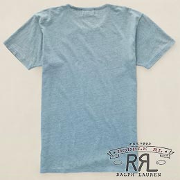 RRL／ダブルアールエル : Indigo Cotton Graphic T-Shirt