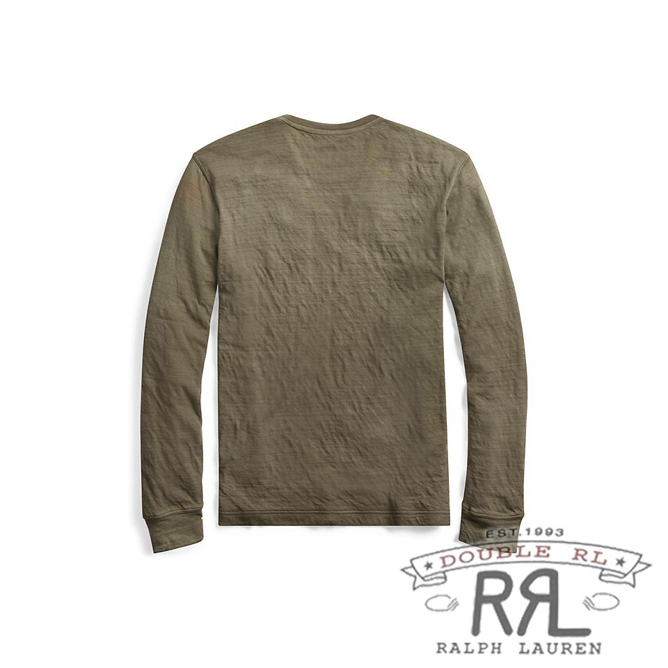 RRL／ダブルアールエル : コットンジャージーグラフィックTシャツ／Cotton Jersey Graphic T-Shirt [2枚地／バッファロー／長袖Tシャツ][即日発送][大きいサイズ対応]