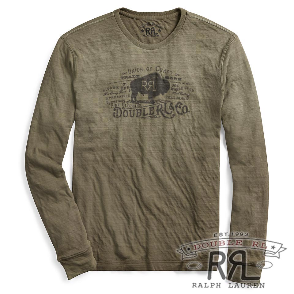 RRL／ダブルアールエル : コットンジャージーグラフィックTシャツ／Cotton Jersey Graphic T-Shirt [2枚地