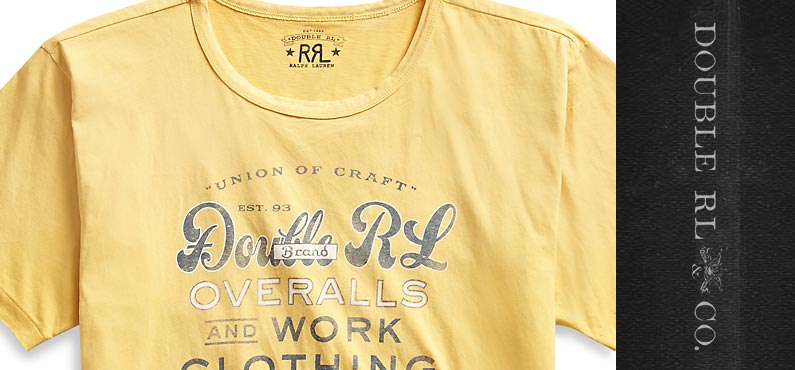 RRL／ダブルアールエル : コットンジャージーグラフィックTシャツ 